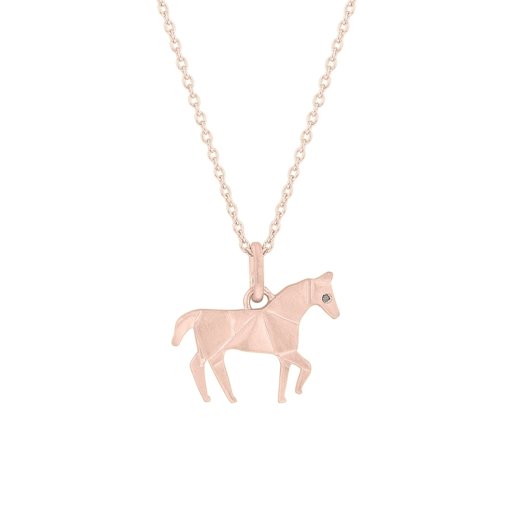 Origami Horse Diamond Necklace