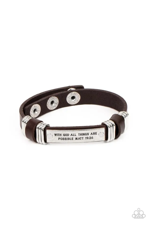 Paparazzi Bracelet ~ Make It Possible - Brown