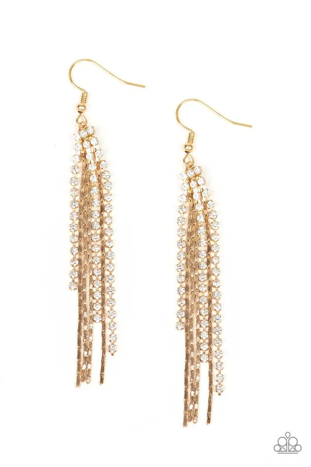 Paparazzi Earring ~ Red Carpet Bombshell - Gold