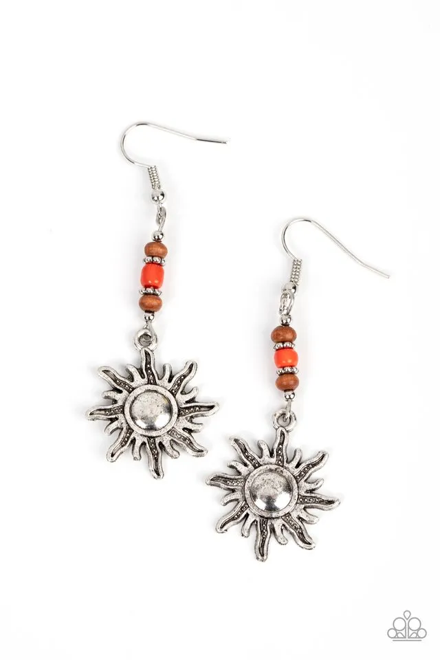 Paparazzi Earring ~ Sunshiny Days - Orange