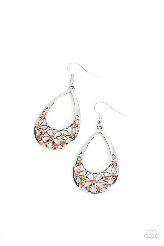 Paparazzi Earring ~ Terrace Trinket - Orange