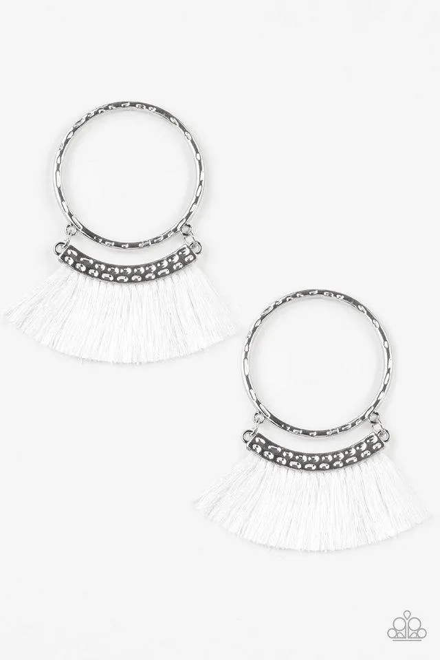 Paparazzi Earring ~ This Is Sparta! - White