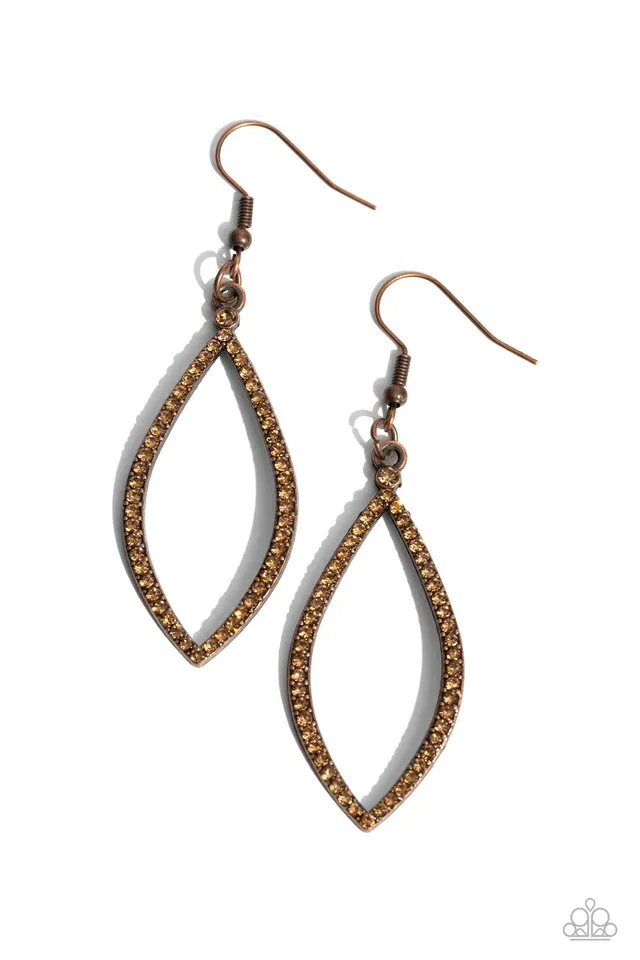 Paparazzi Earring ~ Twinkly Treat - Copper