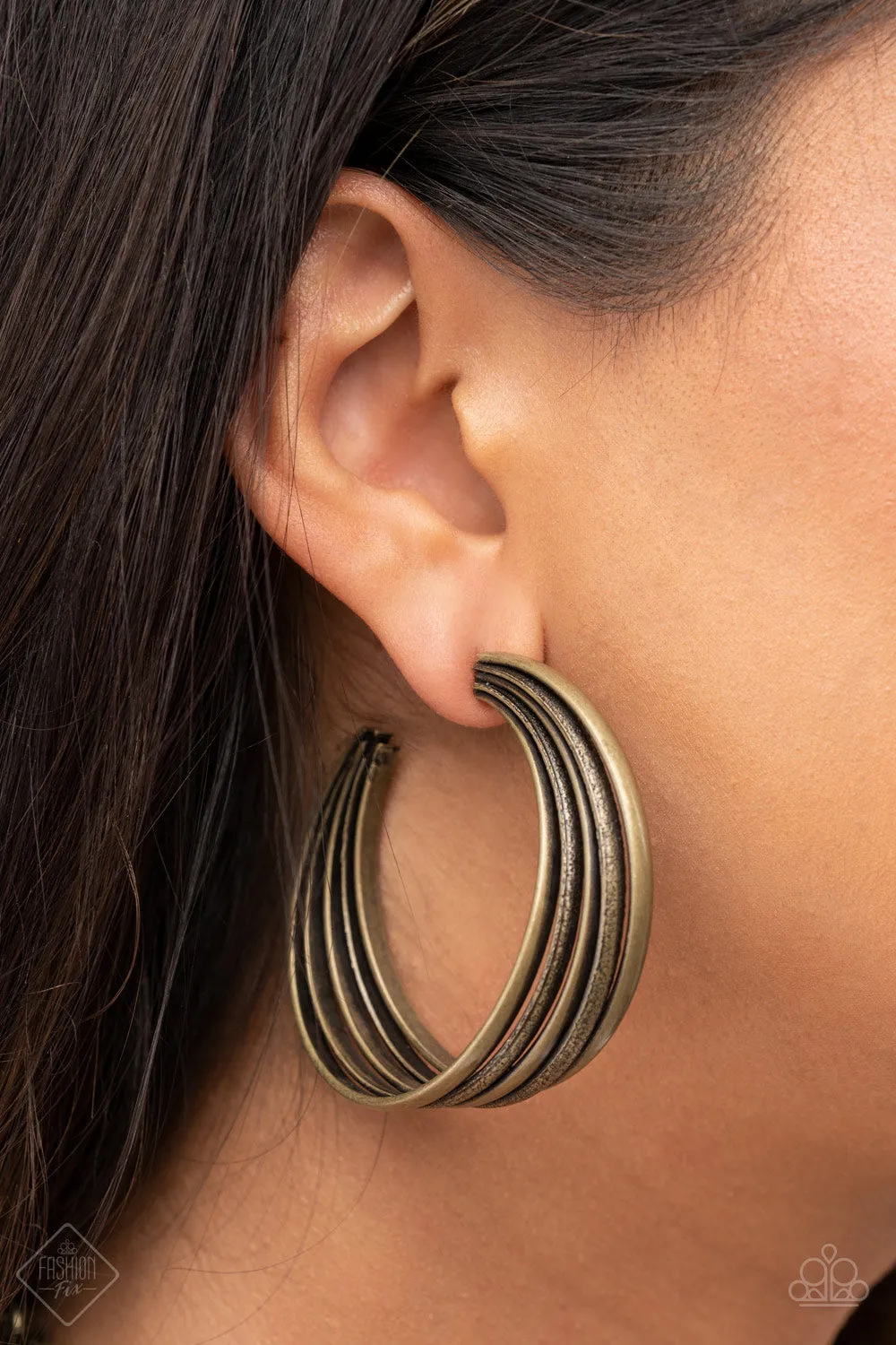 PAPARAZZI In Sync - Brass Earrings