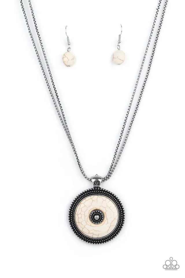 Paparazzi Necklace ~ EPICENTER of Attention - White