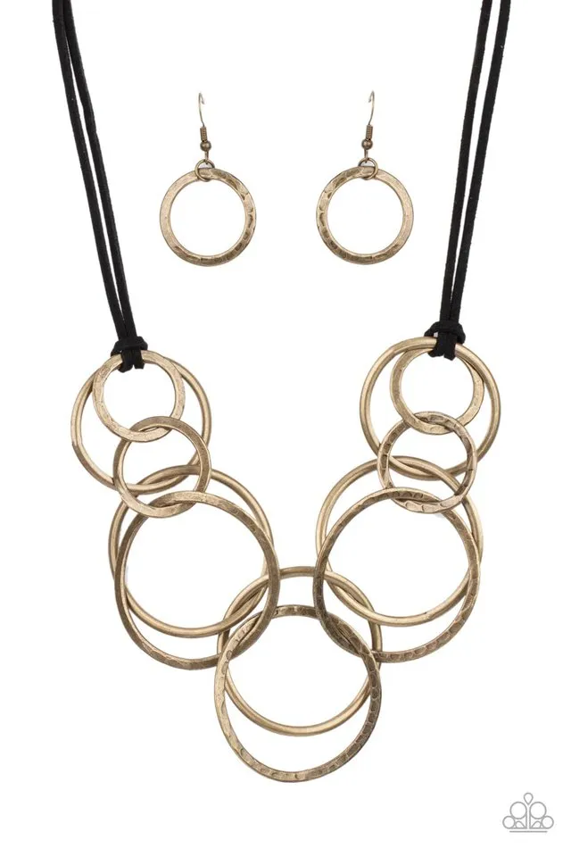 Paparazzi Necklace ~ Spiraling Out of COUTURE - Brass