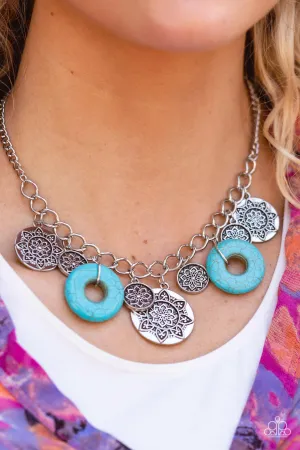 Paparazzi Necklace ~ Western Zen - Blue