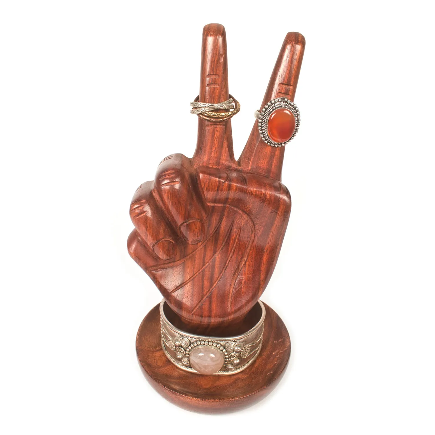 Peace Hand Jewelry Holder