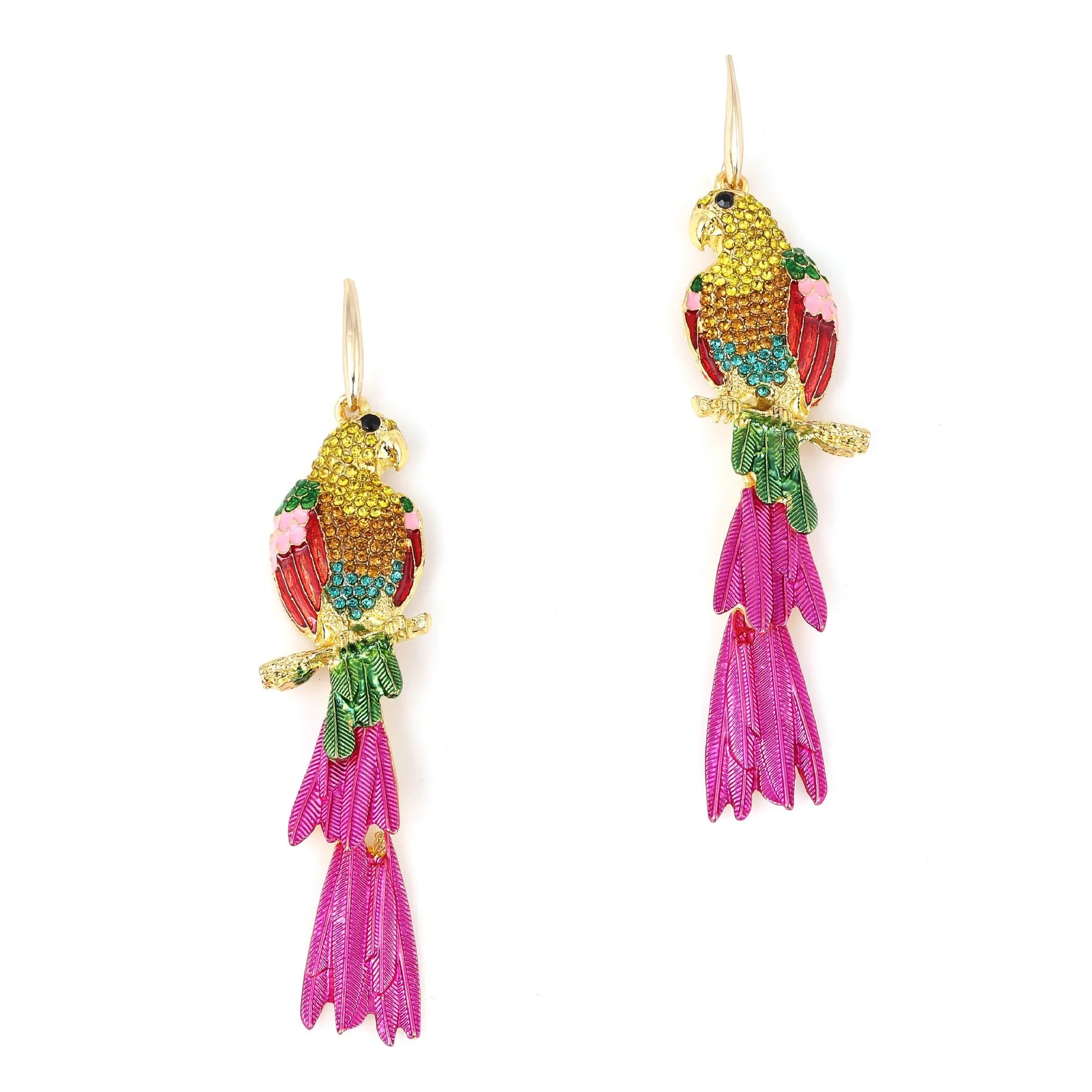 Pre Order:  Parrot Drop Diamond Earrings