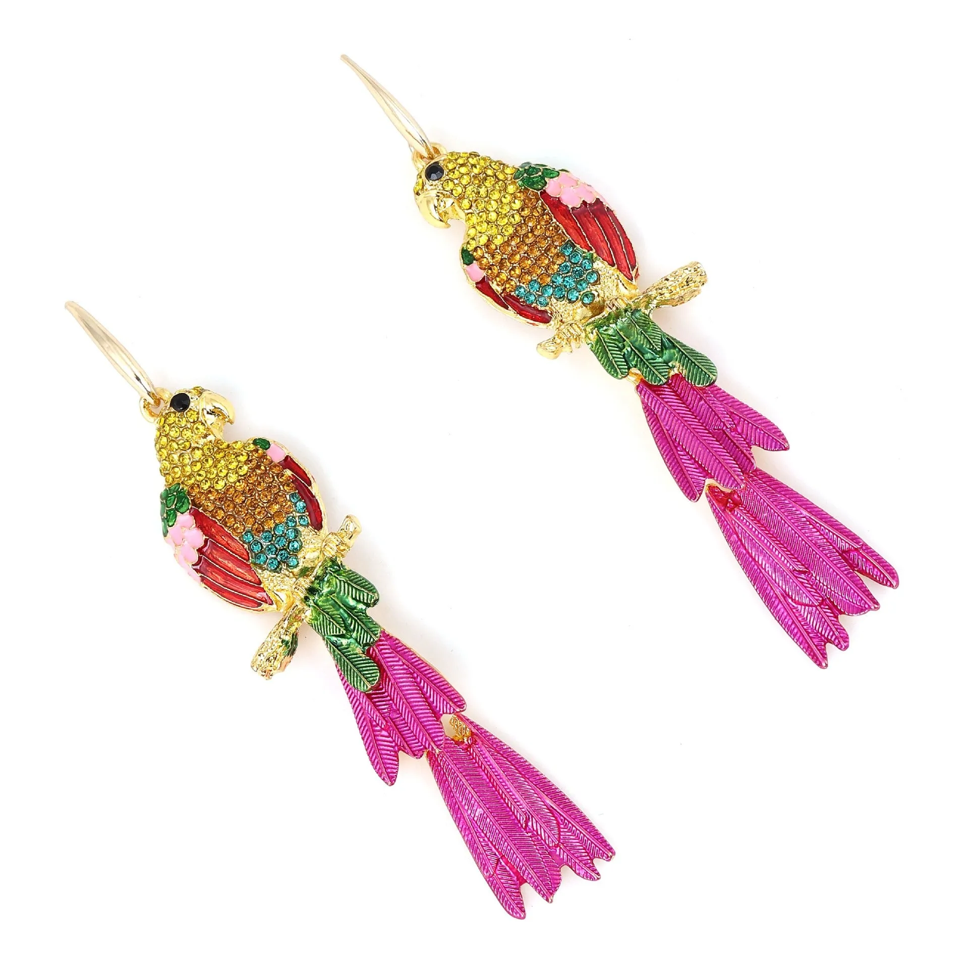 Pre Order:  Parrot Drop Diamond Earrings