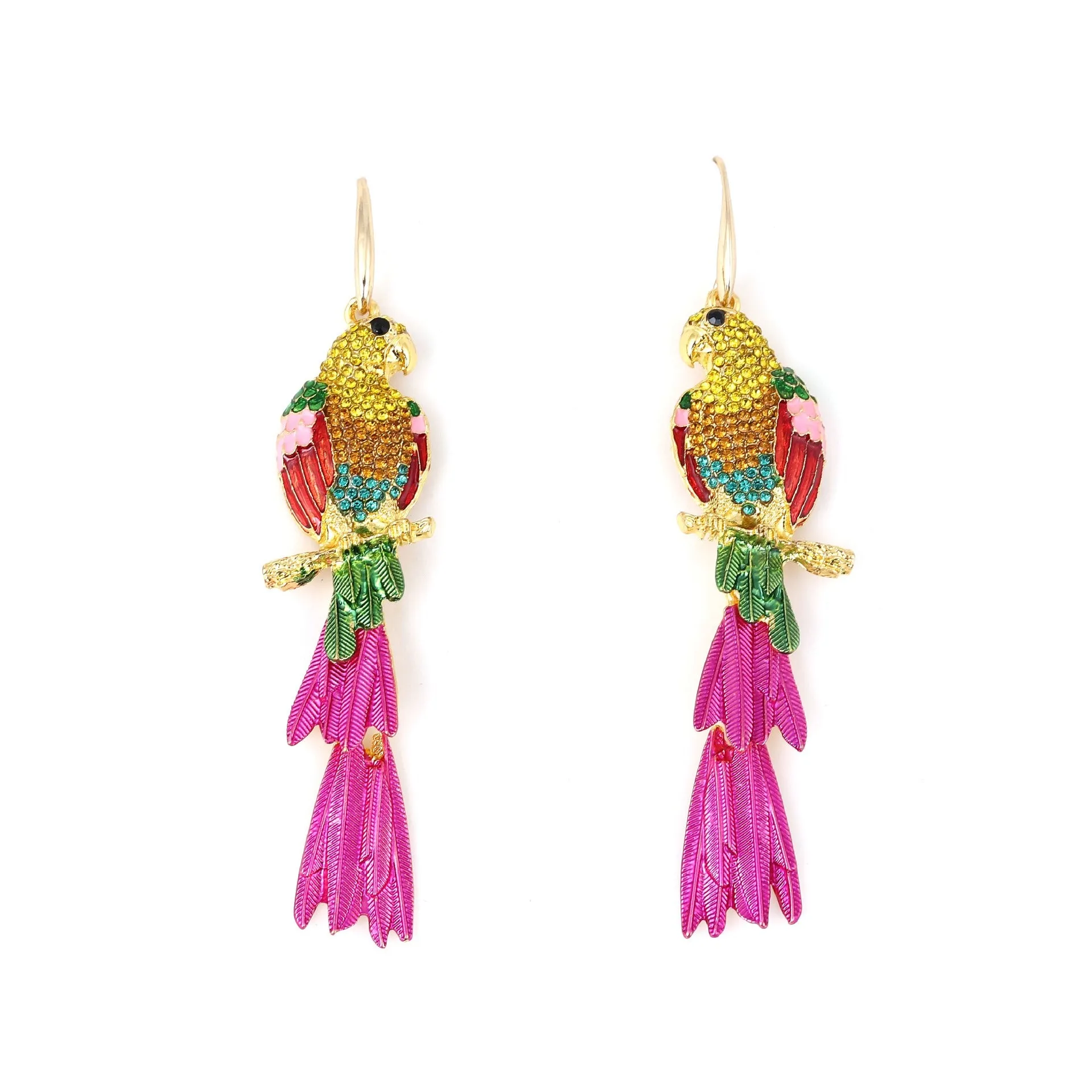 Pre Order:  Parrot Drop Diamond Earrings