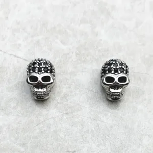 Punk Skull Diamond Stud Earrings