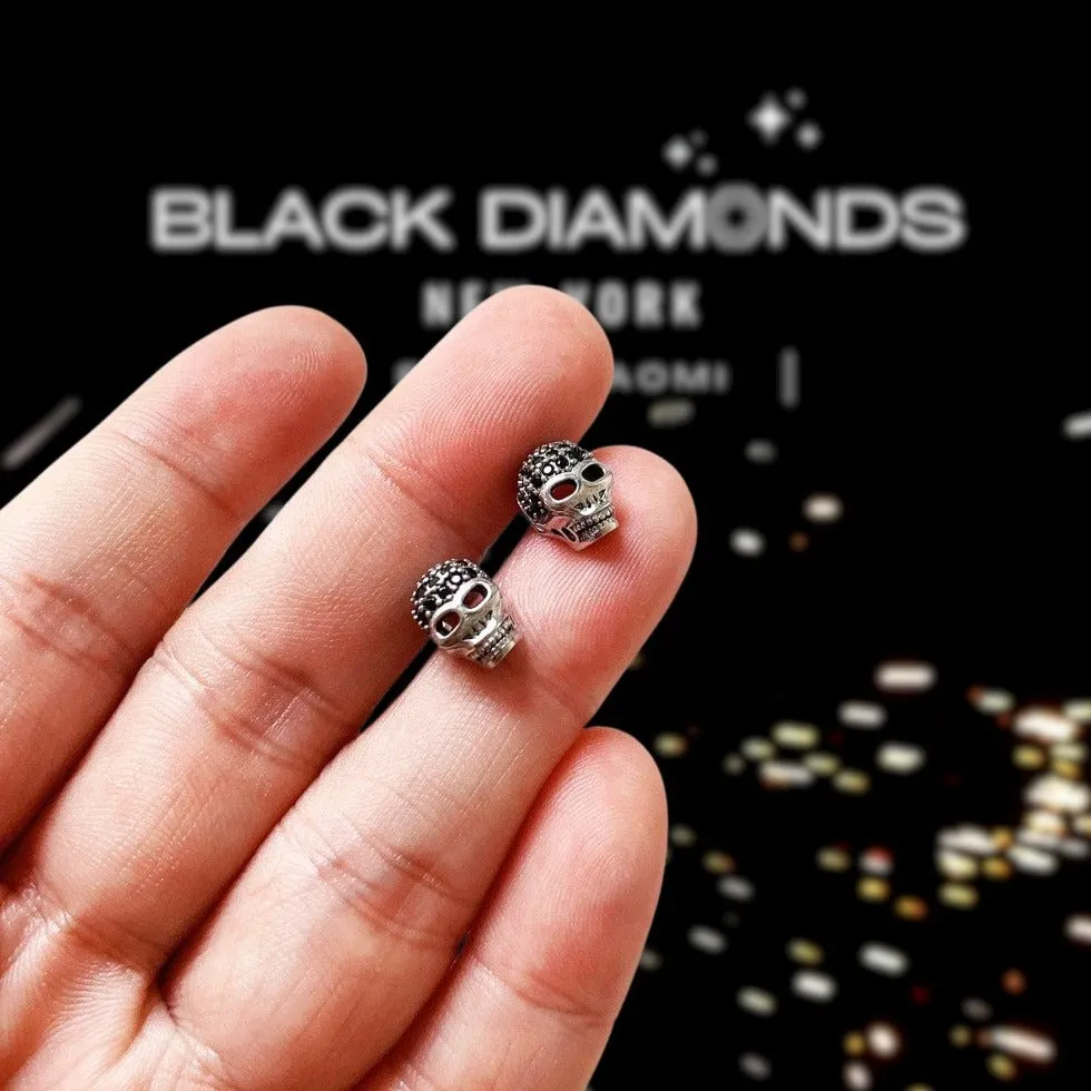 Punk Skull Diamond Stud Earrings