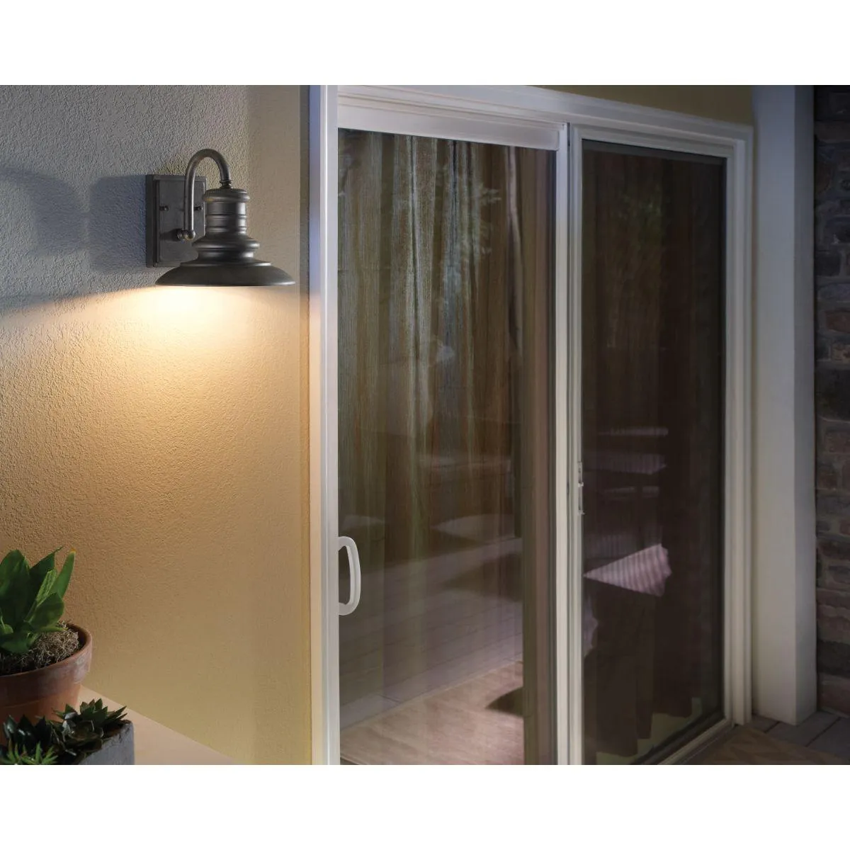 Redding Station 10 In. LED Outdoor Wall Sconce Bronze Finish