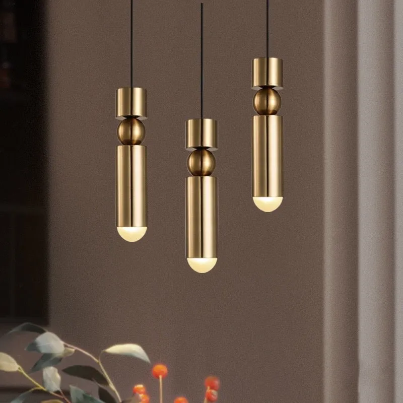 Retro Modern Brass Pendant Light