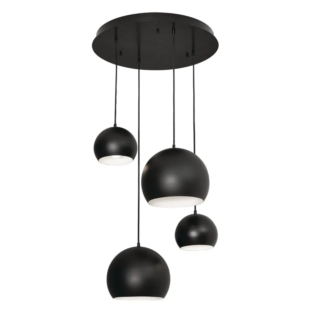 Roxy 24 in. 4 Lights Pendant Light Black Finish