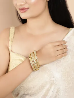 Rubans Set of 3 22K Gold Plated Handcrafted Bangles