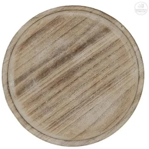 Rustic Paulownia Round Tray