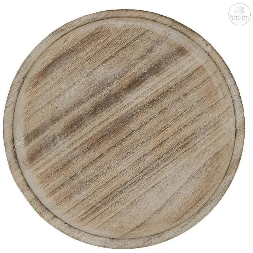 Rustic Paulownia Round Tray