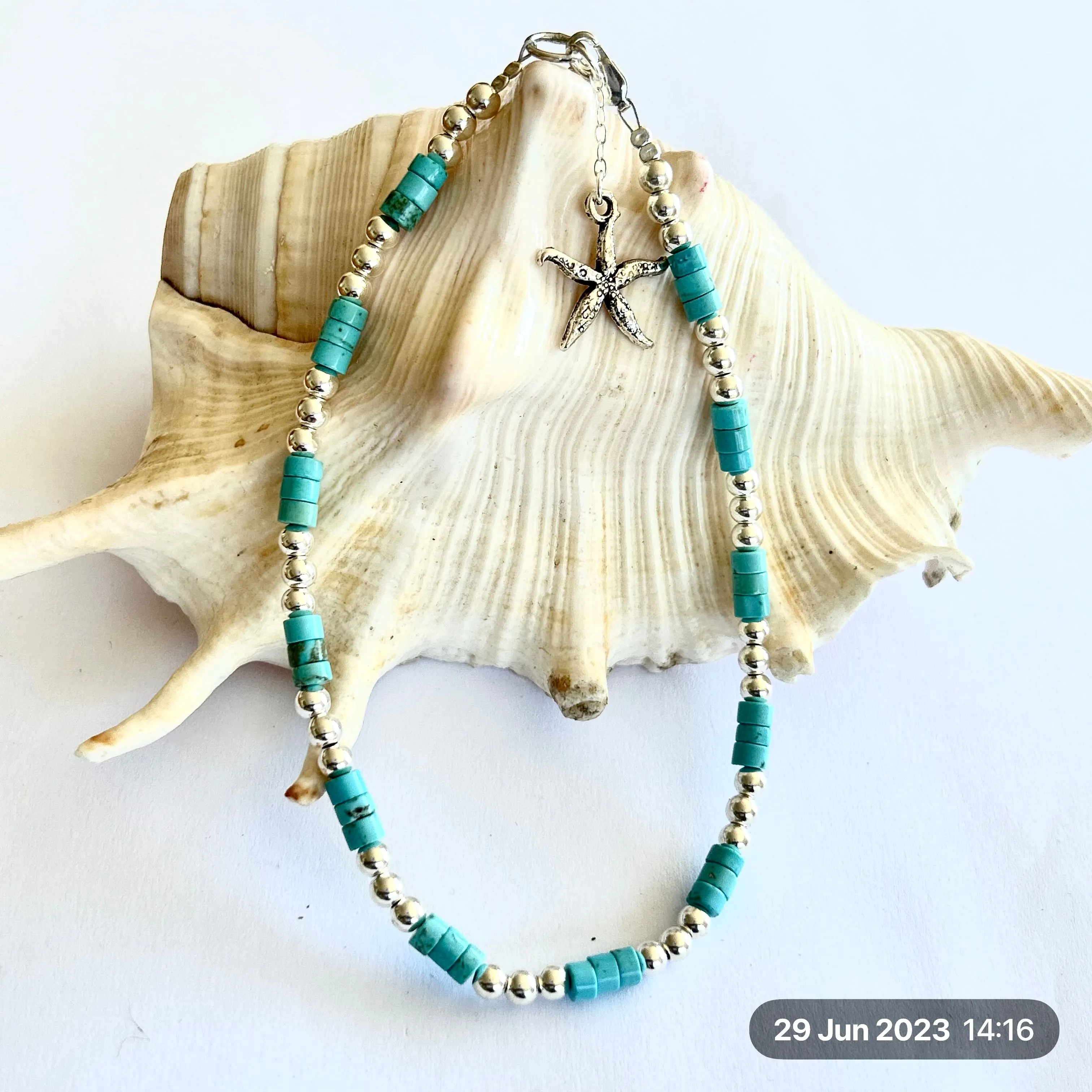 Sea breeze Turquoise Anklet