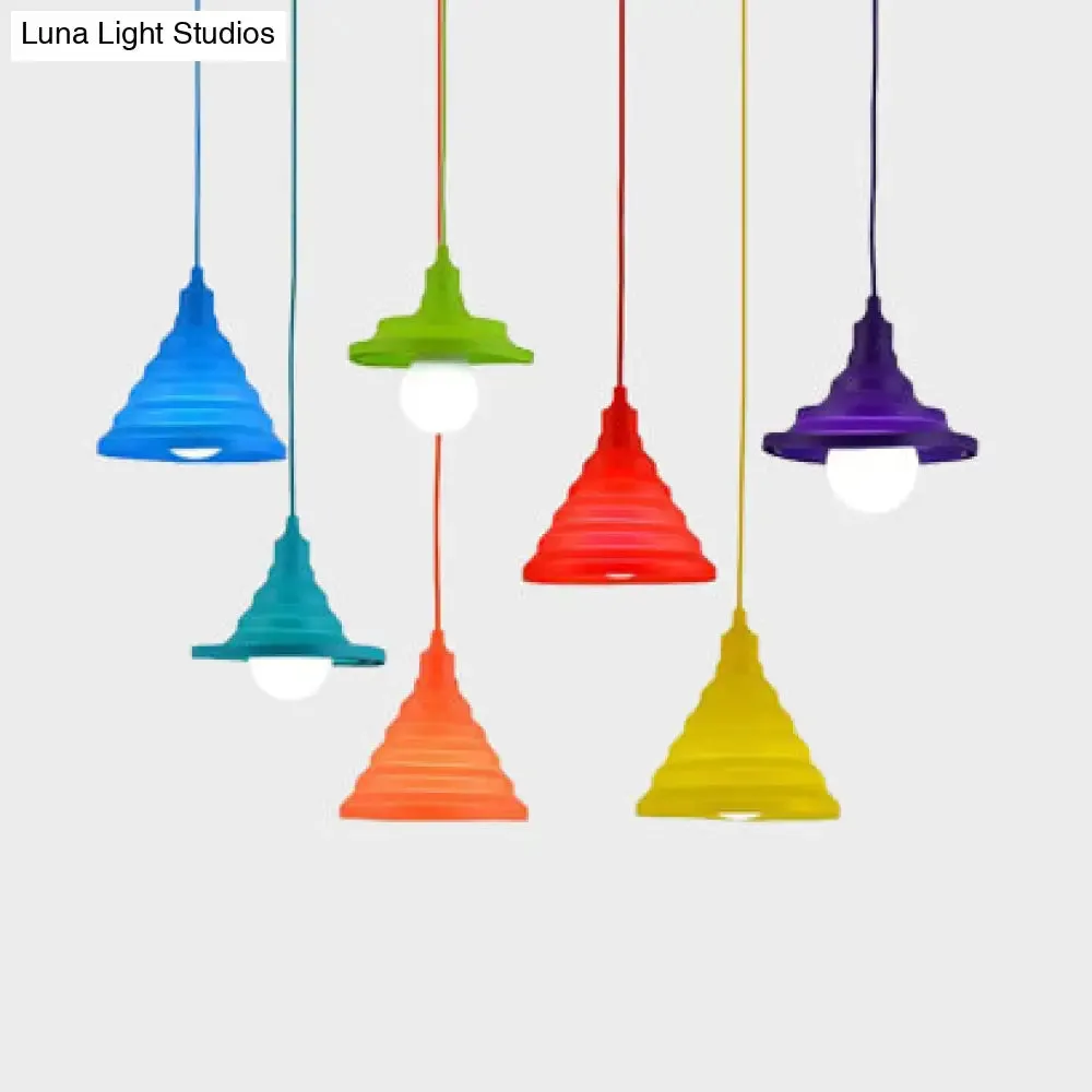 Silica Gel Babel Pendant Light – Modern & Foldable Hanging Lamp in Multi Colors