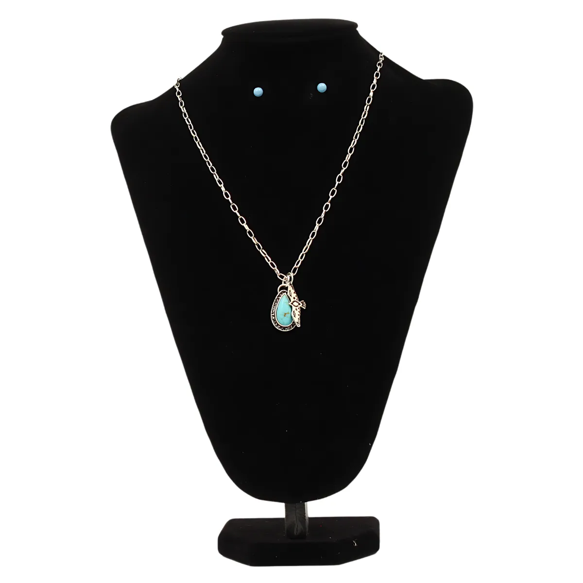 Silver Strike® Silver Bird Charm Turquoise Jewelry Set