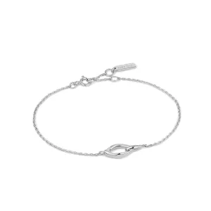 Silver Wave Link Bracelet