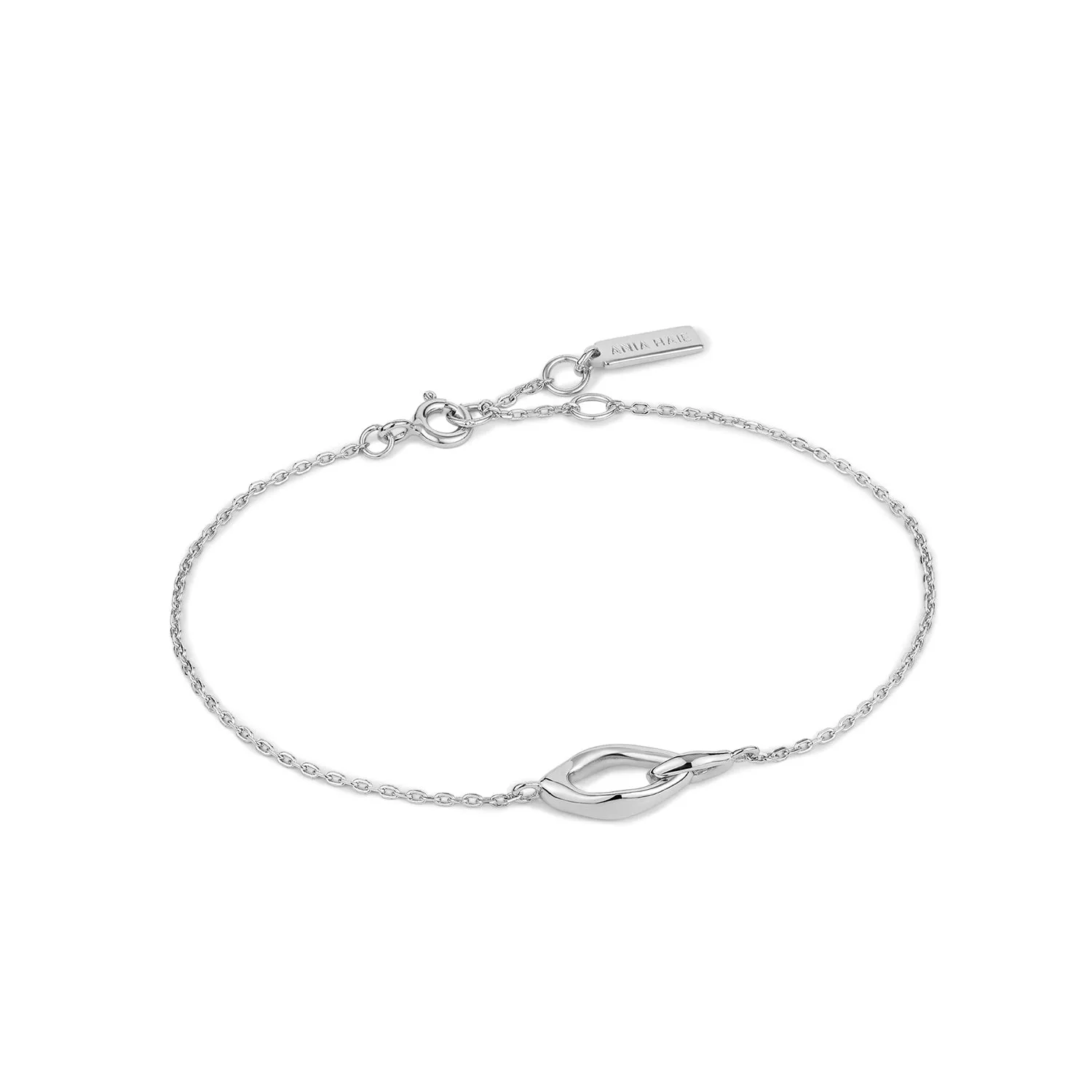 Silver Wave Link Bracelet