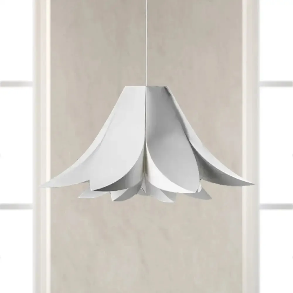 Simplicity Petal Hanging Lamp Kit - Acrylic, Wide 1-Light Kitchen Ceiling Pendant - Multiple Sizes Available