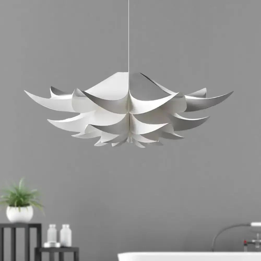 Simplicity Petal Hanging Lamp Kit - Acrylic, Wide 1-Light Kitchen Ceiling Pendant - Multiple Sizes Available