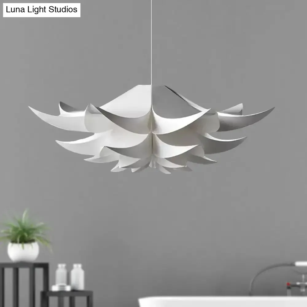 Simplicity Petal Hanging Lamp Kit - Acrylic, Wide 1-Light Kitchen Ceiling Pendant - Multiple Sizes Available