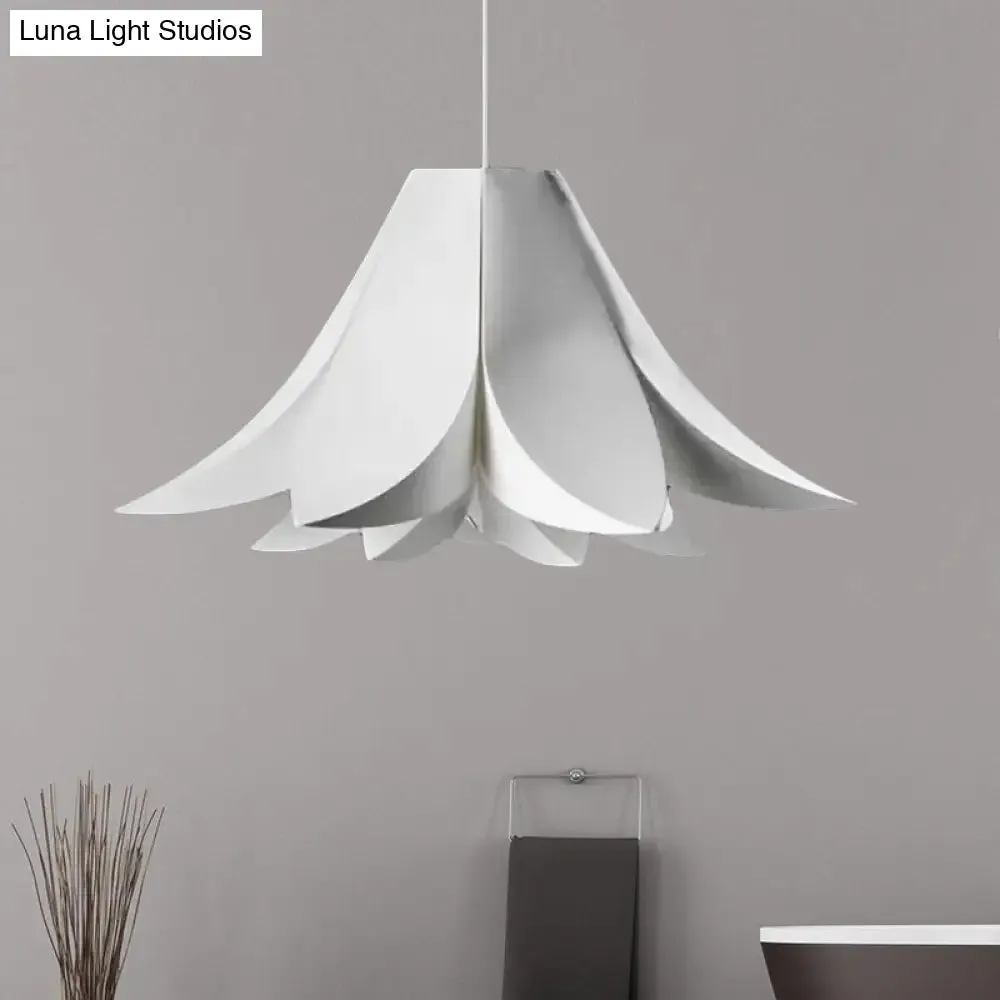 Simplicity Petal Hanging Lamp Kit - Acrylic, Wide 1-Light Kitchen Ceiling Pendant - Multiple Sizes Available