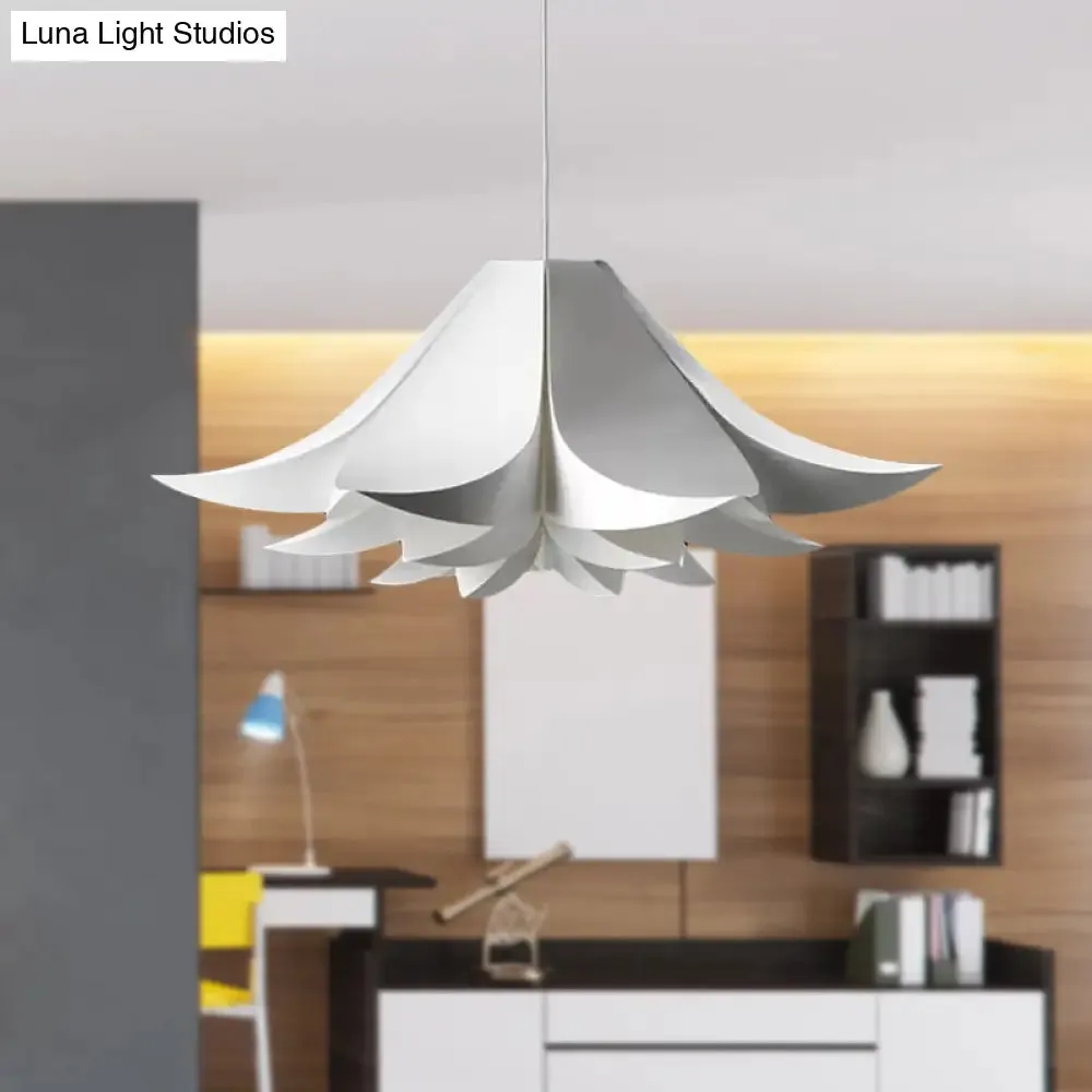 Simplicity Petal Hanging Lamp Kit - Acrylic, Wide 1-Light Kitchen Ceiling Pendant - Multiple Sizes Available