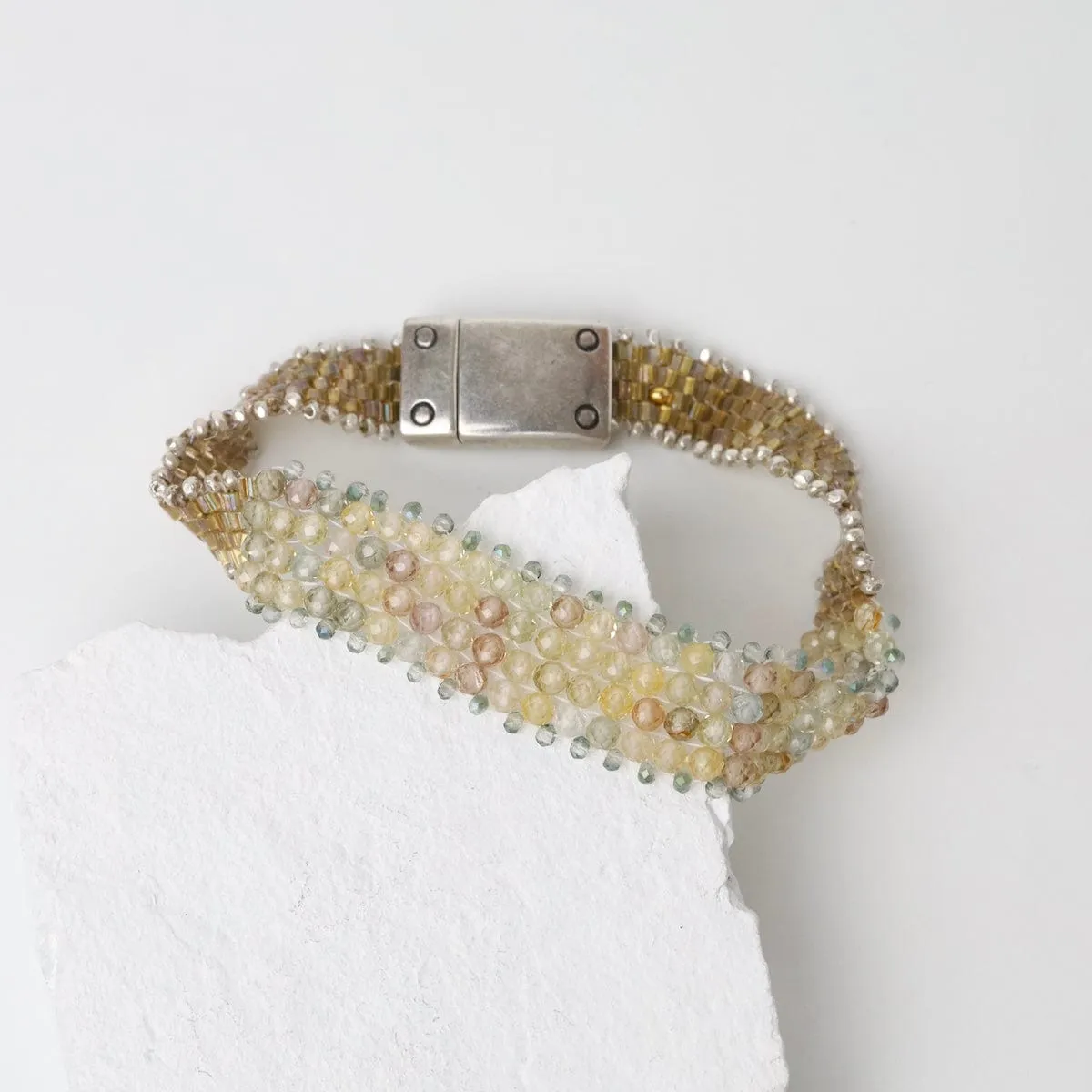 Soft Bracelet of Pastel Zircon