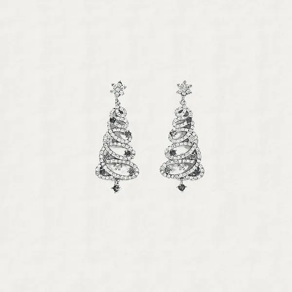 Sparkling Christmas Tree Earrings