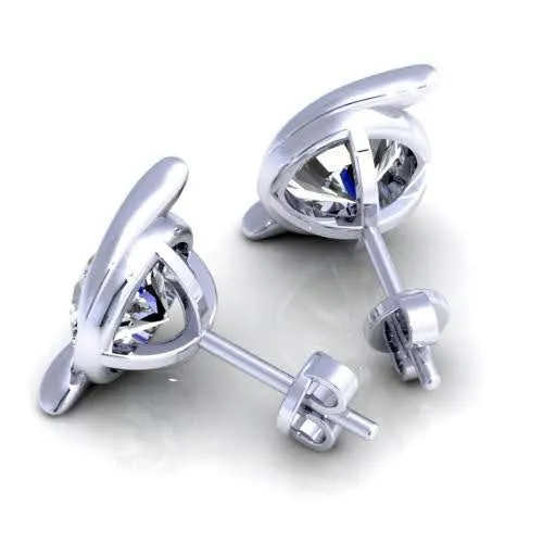 Special 0.25CT Round Cut Diamond Stud Earrings in 14KT White Gold