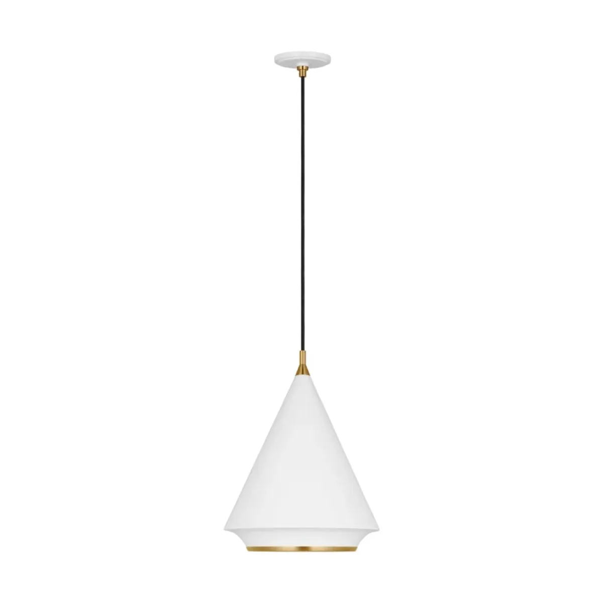 Stanza 15 in. Pendant Light Matte White Finish