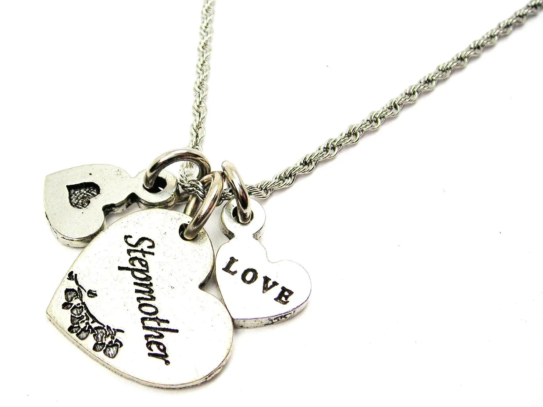 Stepmother Heart Stainless Steel Rope Chain Necklace