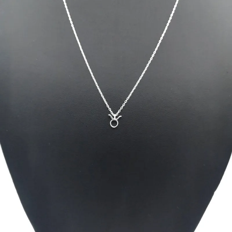 Sterling Silver Taurus Zodiac Sign Necklace