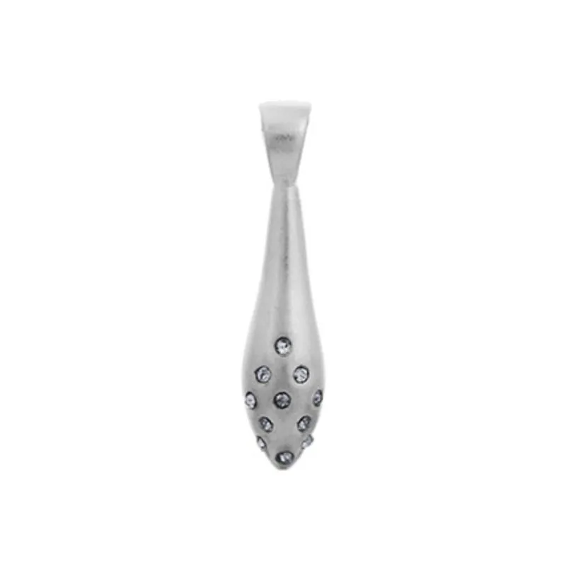 Sterling Silver Teardrop CZ Pendant