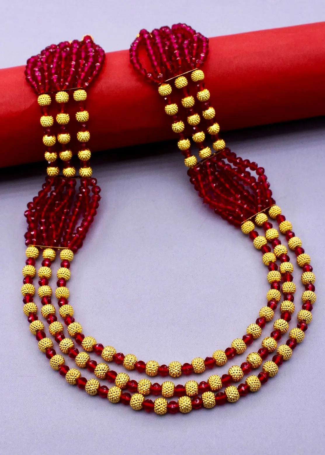 STYLISH GOLDEN BEADS NECKLACE