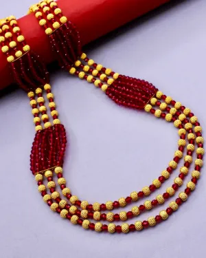 STYLISH GOLDEN BEADS NECKLACE