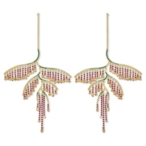 Swarovski Tropical Leaf Pierced Multicolour Earrings  5512463