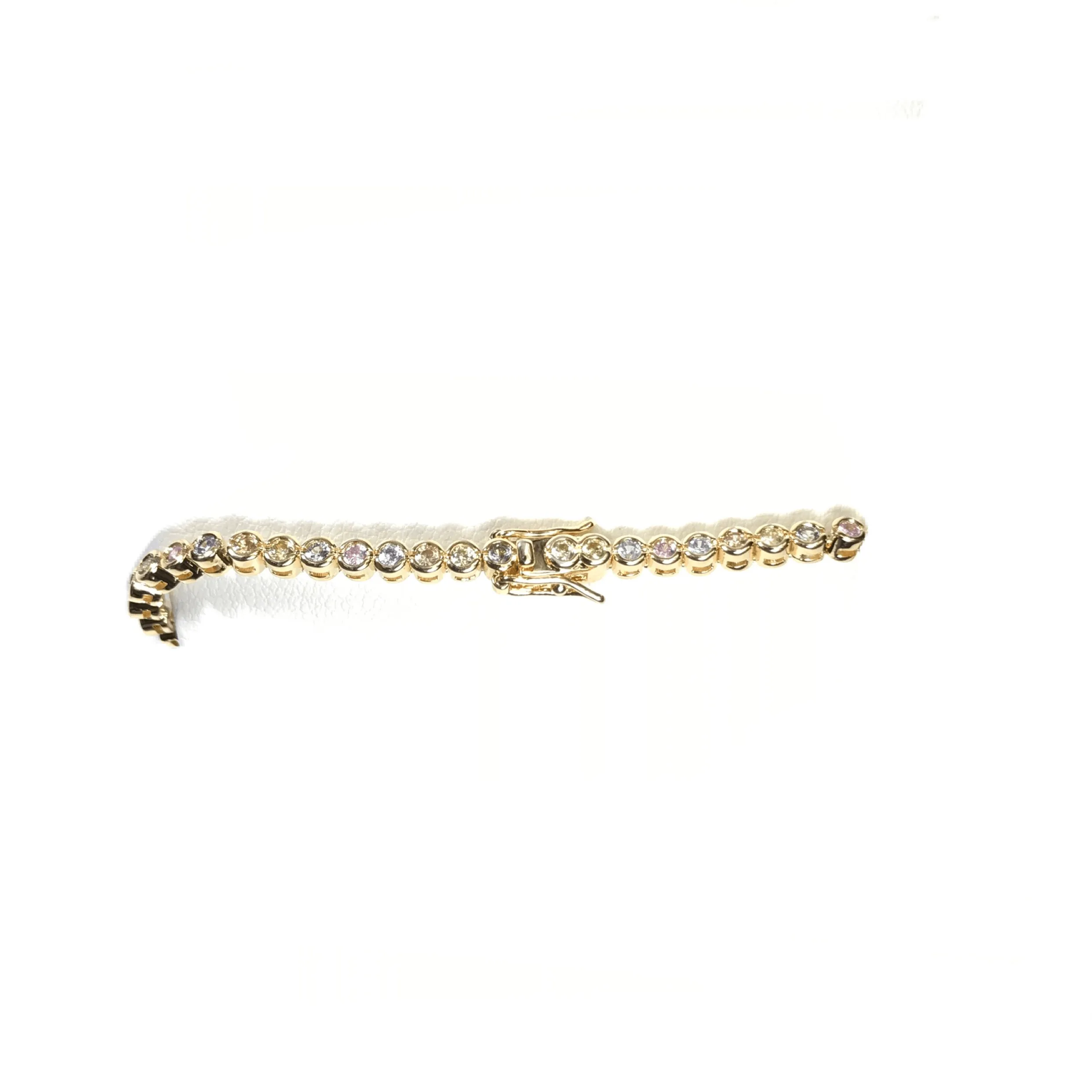 Tennis Bracelet With Soft Rainbow CZ Stones