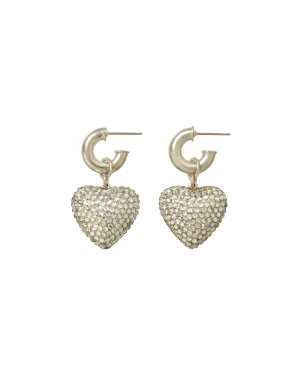 The Dazzling Puffy Heart Earrings