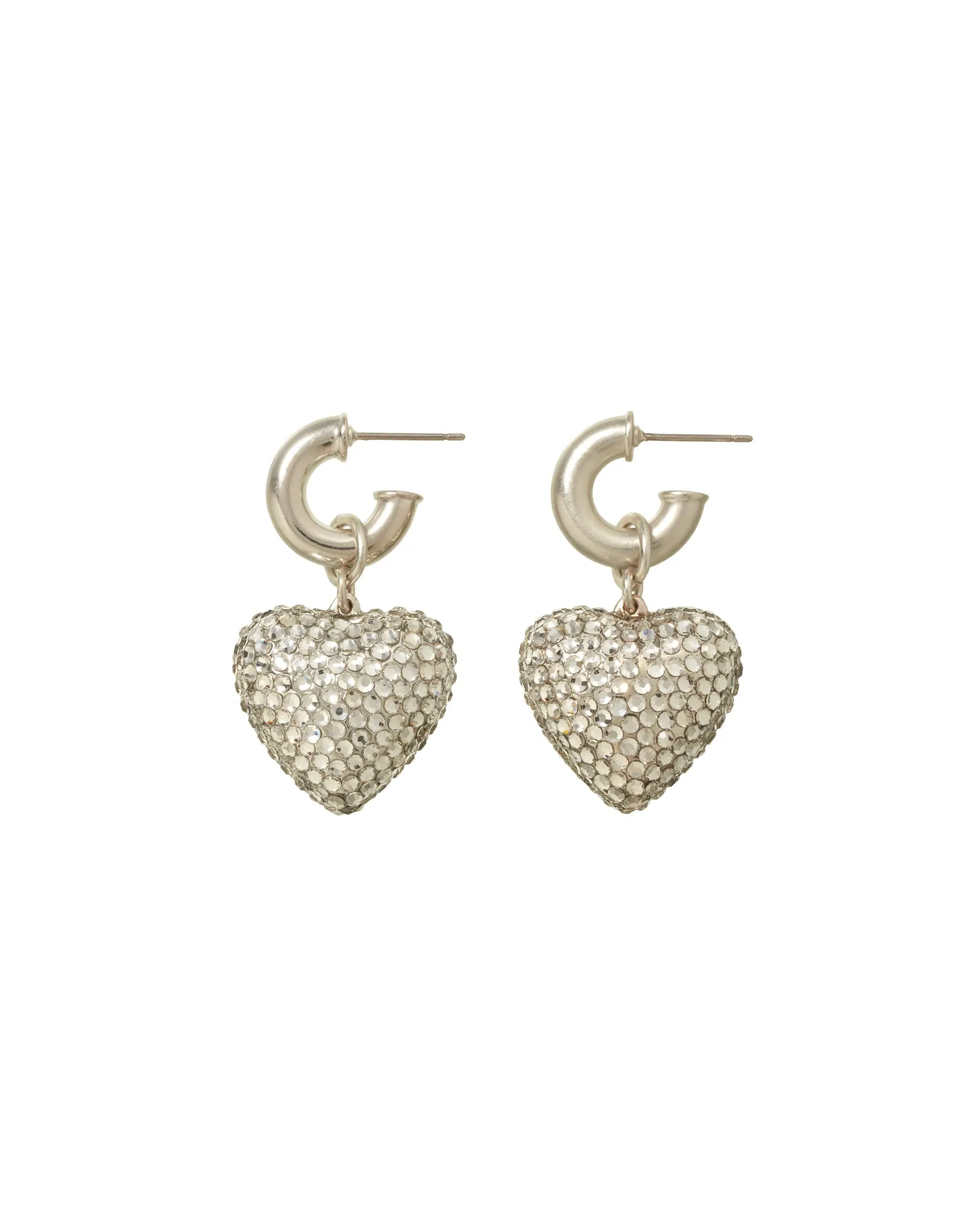 The Dazzling Puffy Heart Earrings