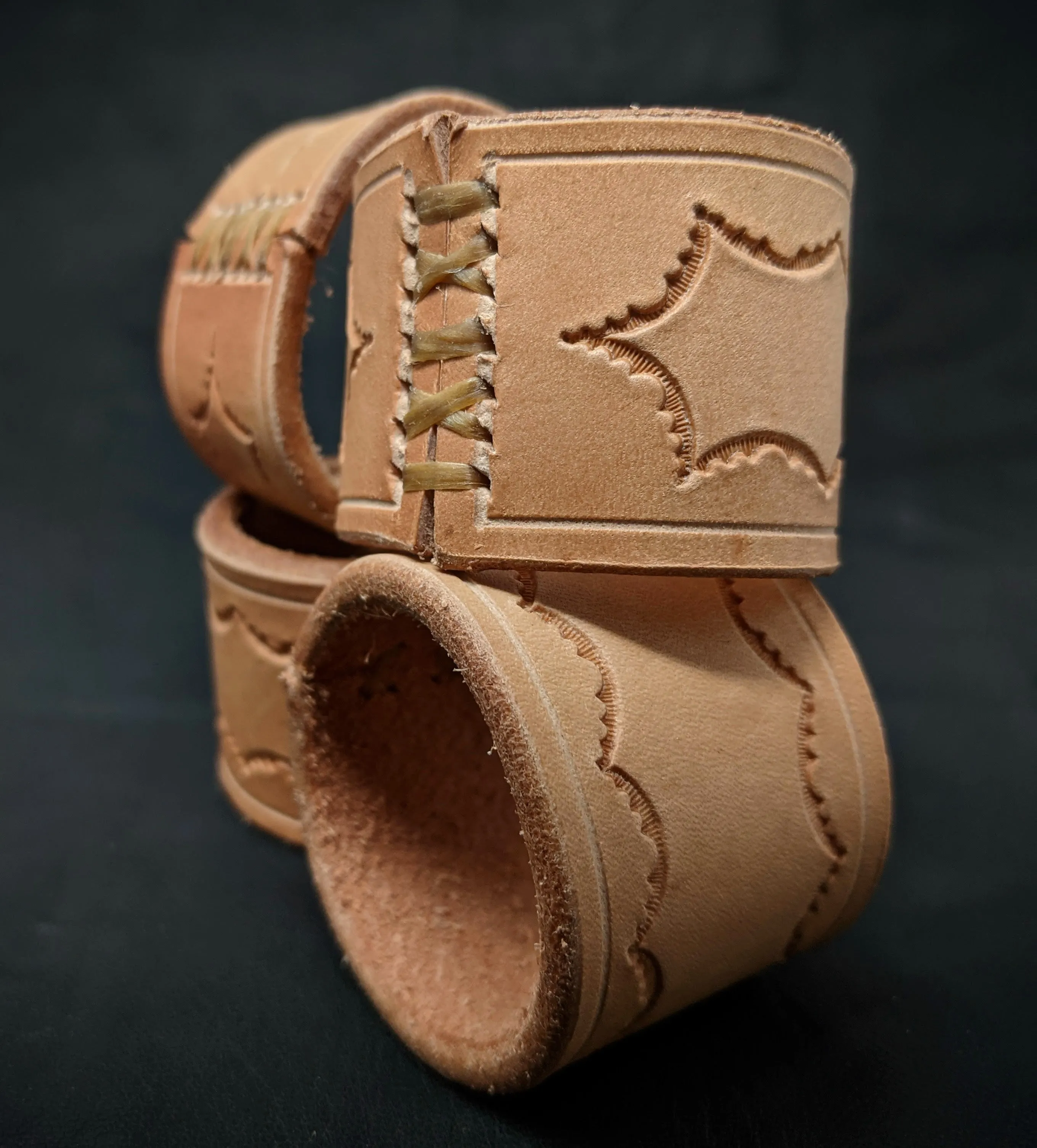 Tooled Leather Napkin Rings