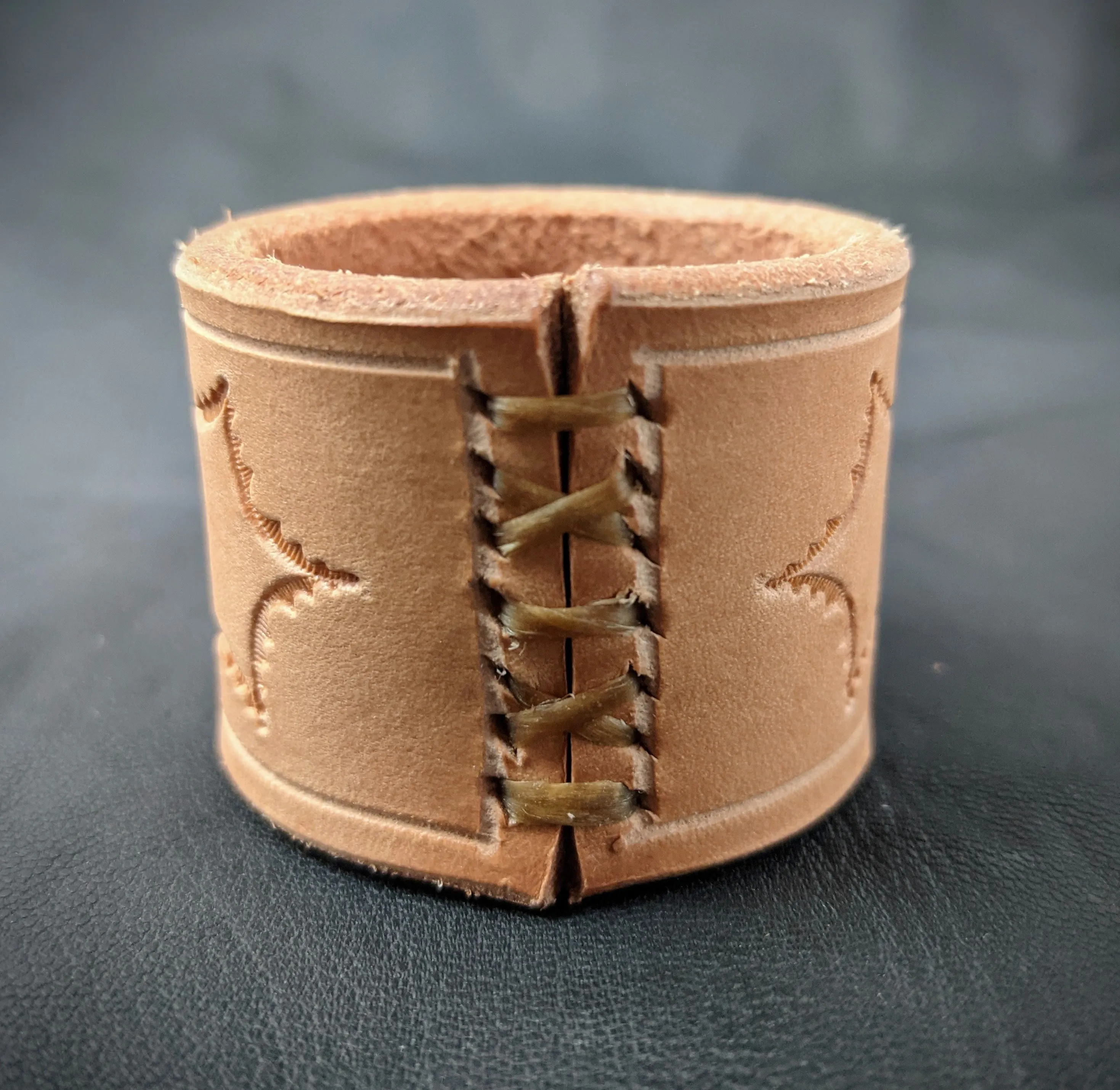 Tooled Leather Napkin Rings