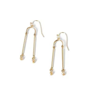 U Dangle with Facet Beads Earrings - Final Sale