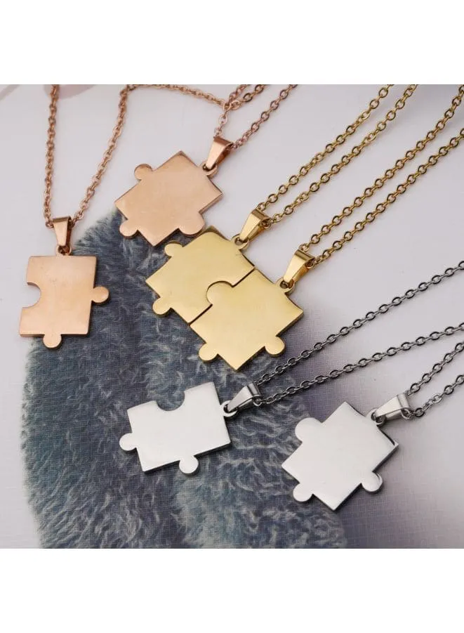 Unique Matching Puzzle Pieces Necklaces for Couples Set - Make a Statement with Your Accessories